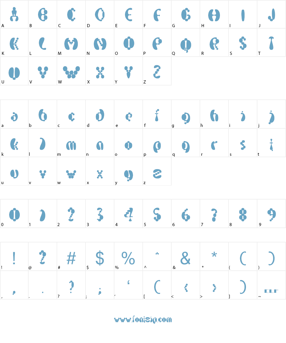 Electrack Font Character